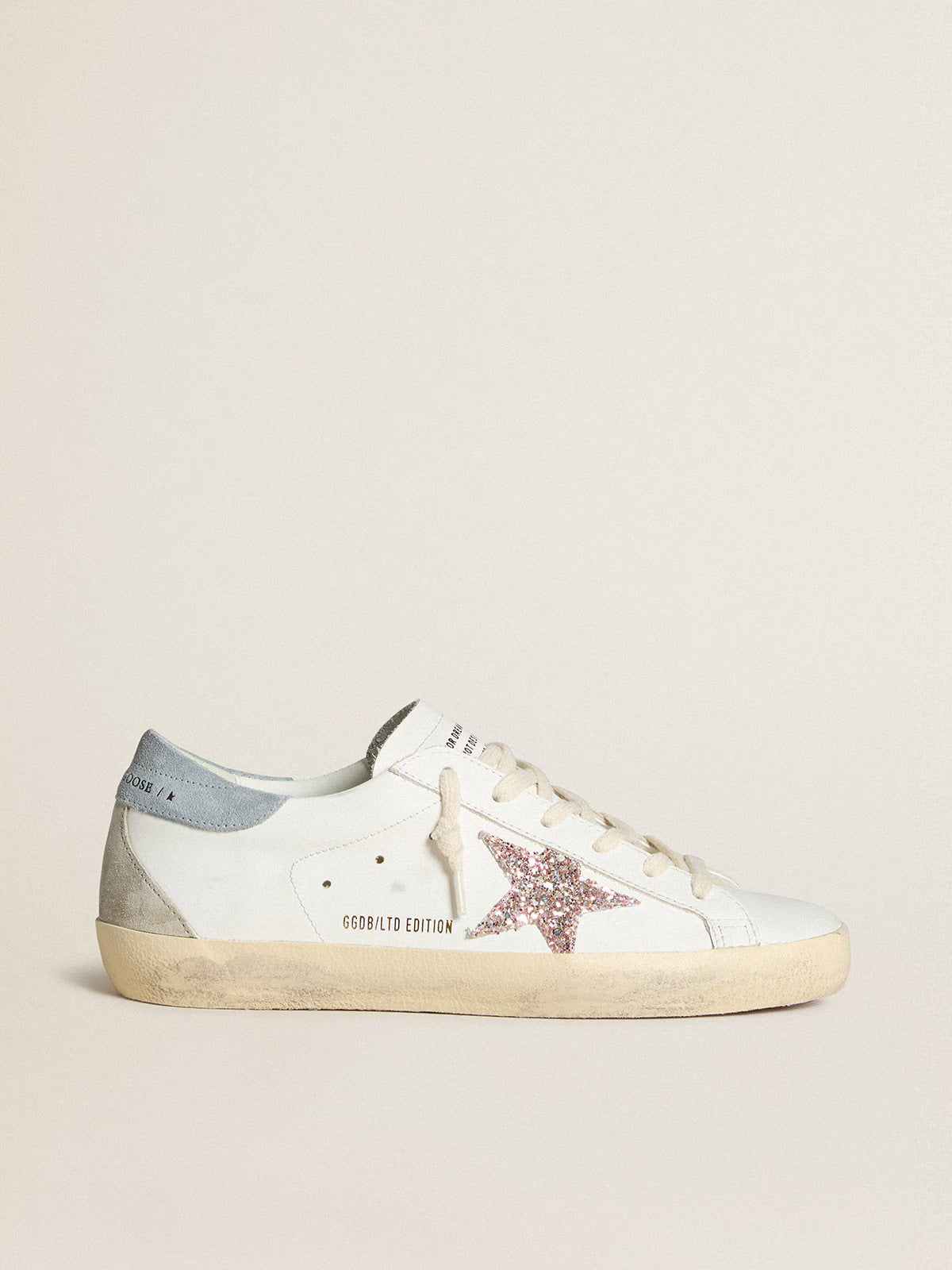 Super-Star LTD pour femme avec étoile à paillettes multicolores et contrefort en daim