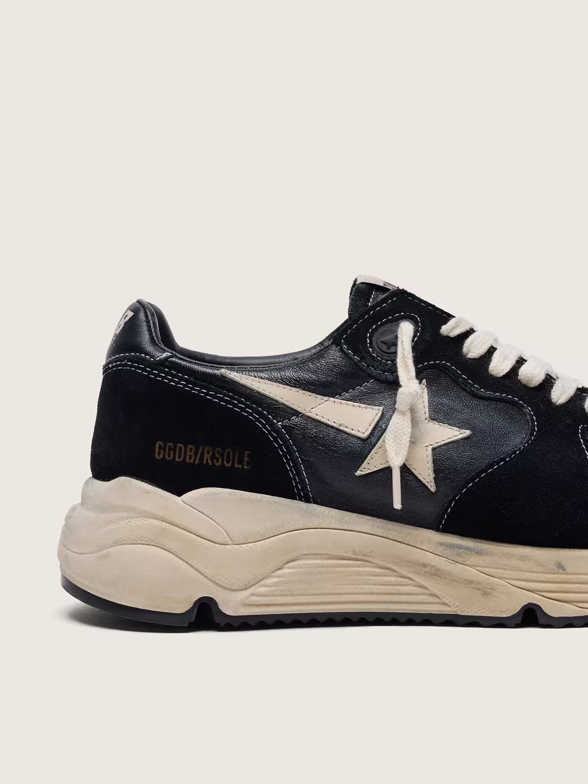 Running Sole femme en nappa et daim noirs