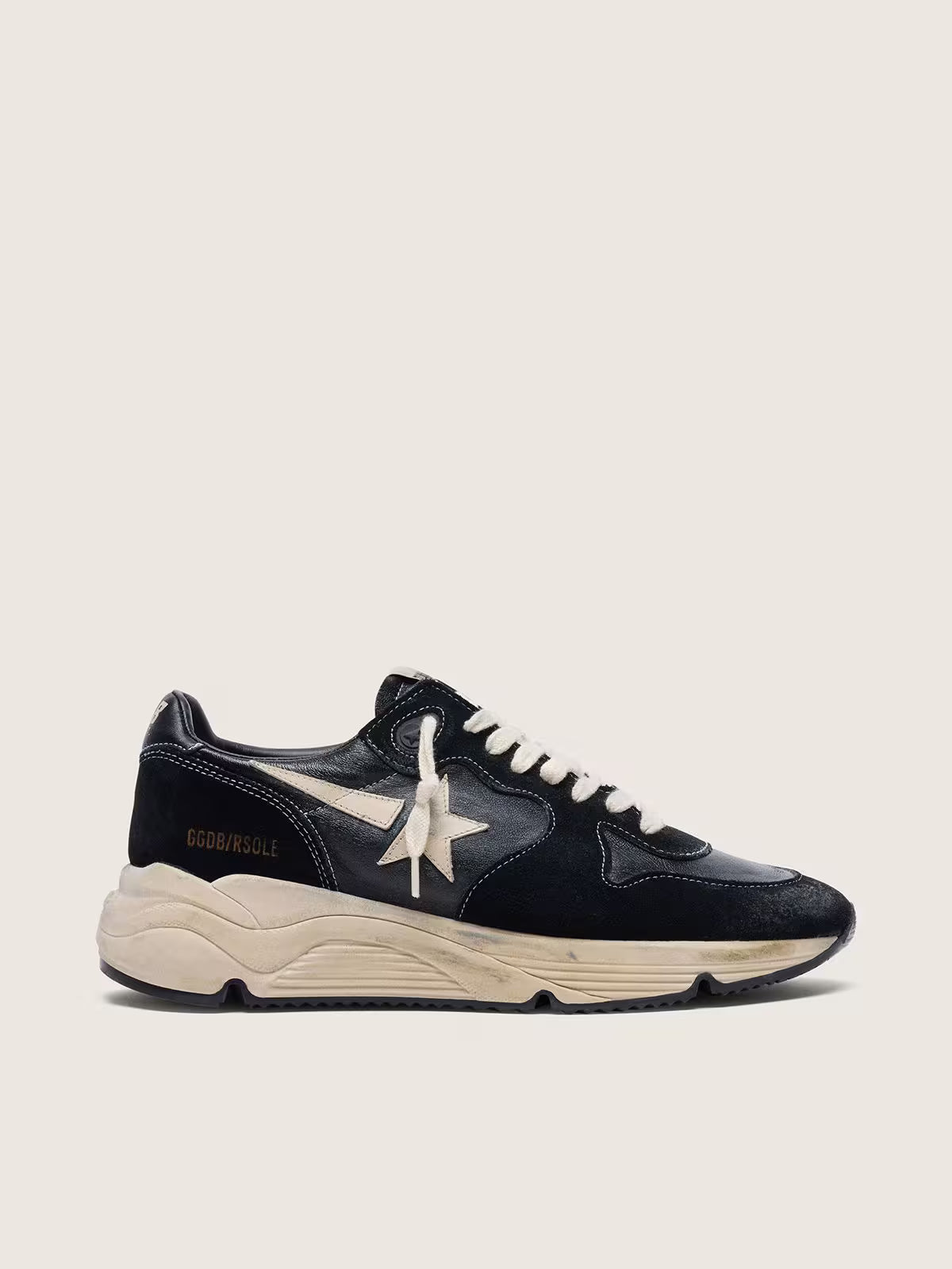 Running Sole femme en nappa et daim noirs